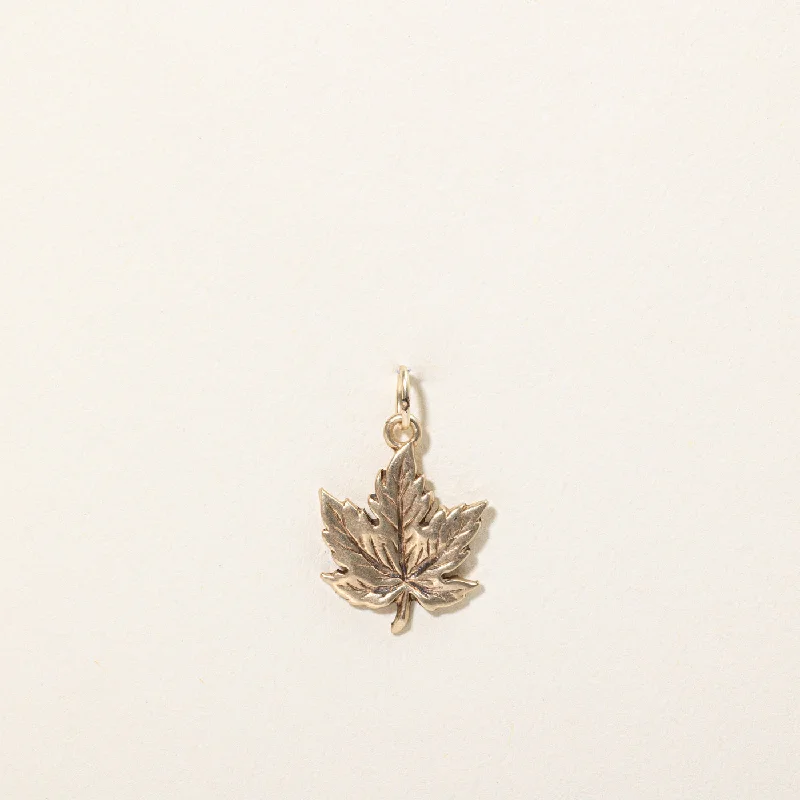 10k Yellow Gold Maple Leaf Charm