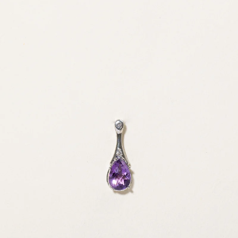 Amethyst & Diamond Pendant | 1.00ct, 0.02ctw |