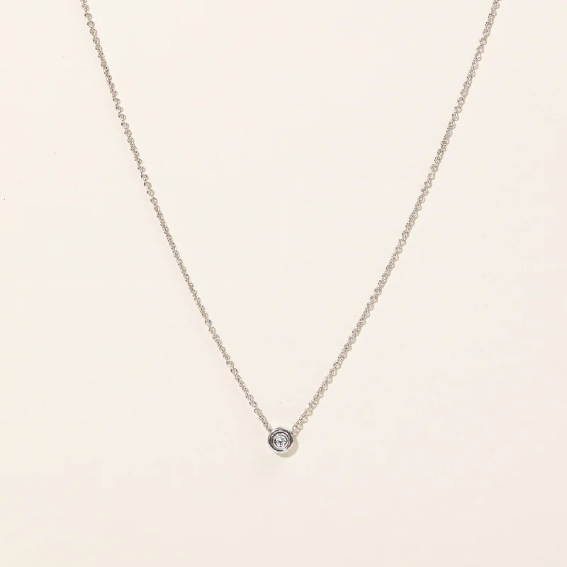 Bezel Set Diamond Pendant Necklace | 0.05ct | 18" |