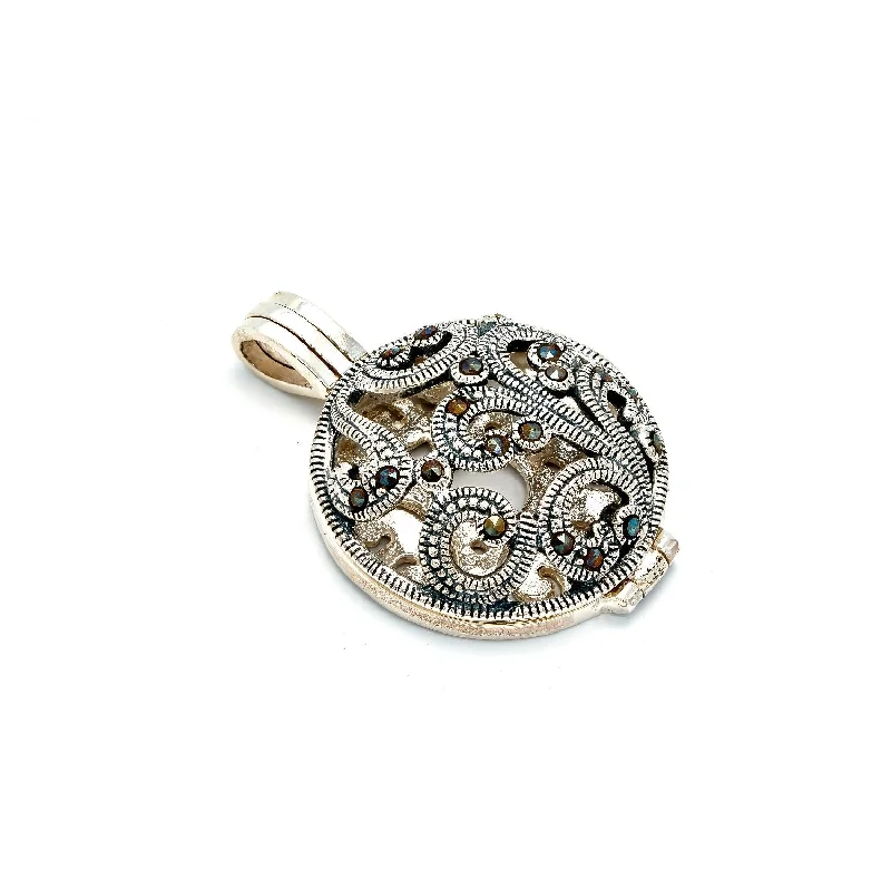 Circle of memory Marcasite Pendant | Hallmark 925 Silver