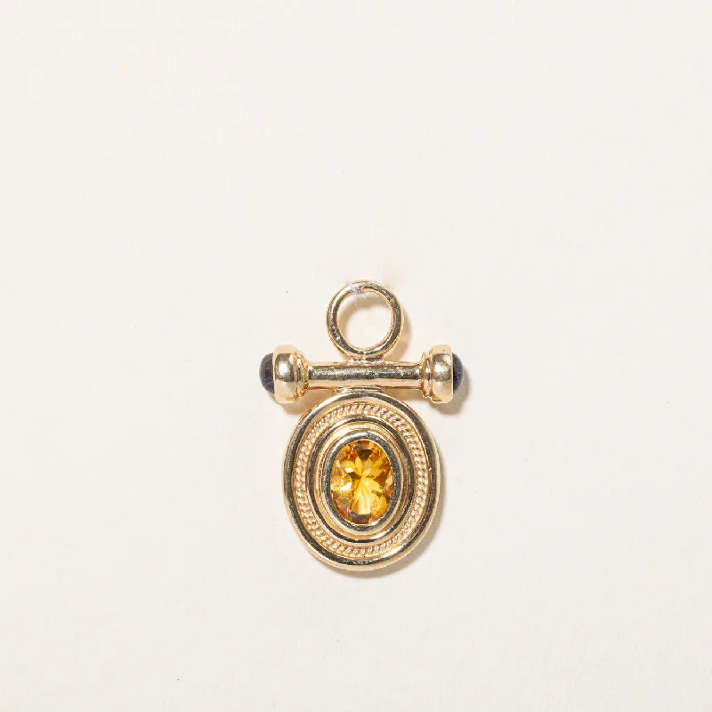 Citrine & Iolite Pendant | 1.05ct, 0.34ctw |