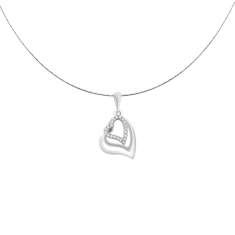 Heart in Heart Pendant | Hallmark 925 Silver