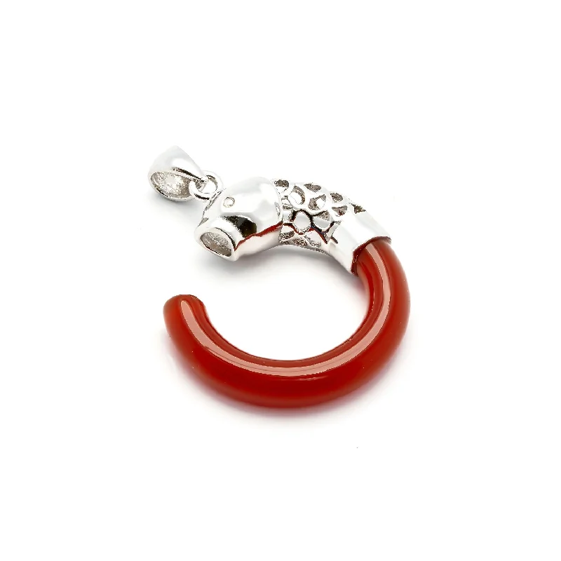 Red Fishtail Pendant | Hallmark 925 Silver