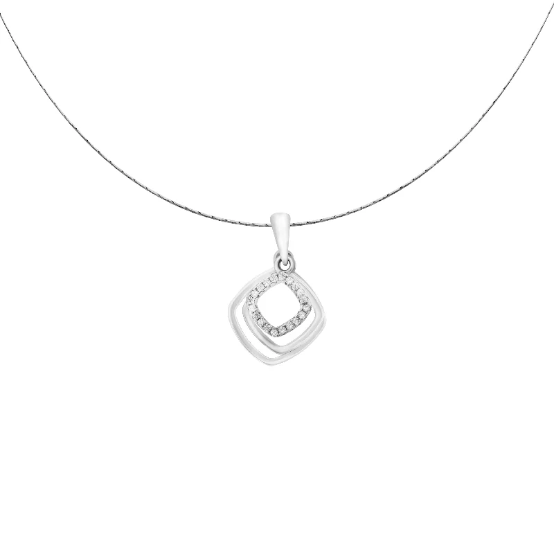 Square in Square Pendant | Hallmark 925 Silver