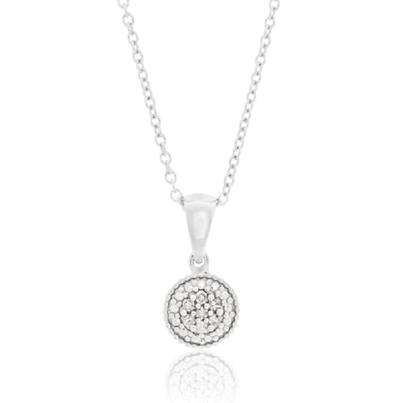 Sterling Silver Glittering Star Diamond Pendant on Chain