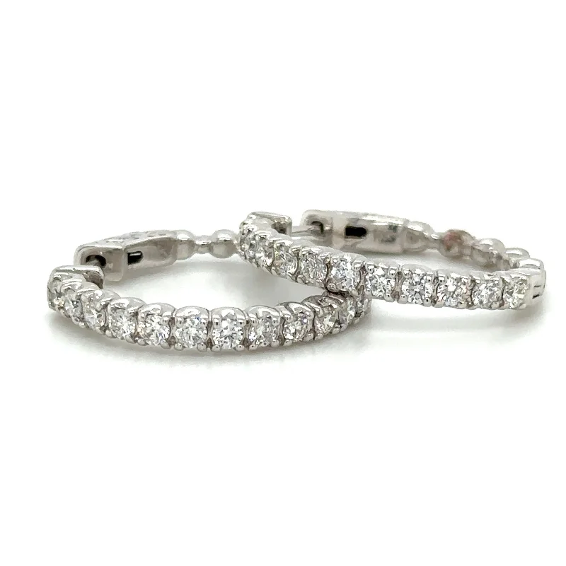 1.45ct tw Diamond Hoop Earrings