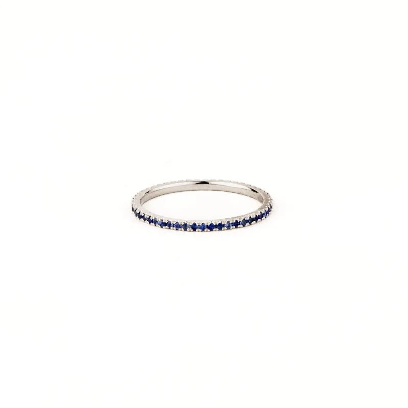 Blue Sapphire Eternity Band