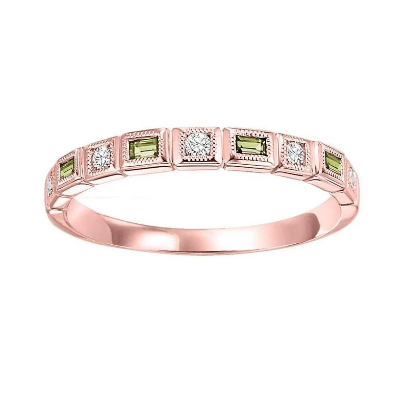 10KR Peridot Band 1/10CTW | Stackable Ring