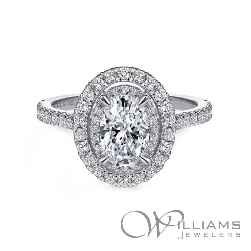 Gabriel & Co. Contemporary 14 Karat Diamond Engagement Ring