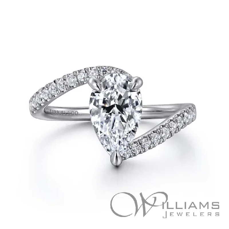 Gabriel & Co. Contemporary 14 Karat Diamond Engagement Ring