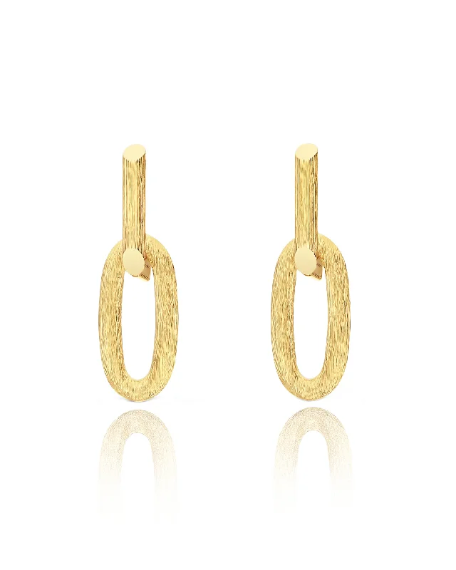 Libera Gold elegant oval Earrings