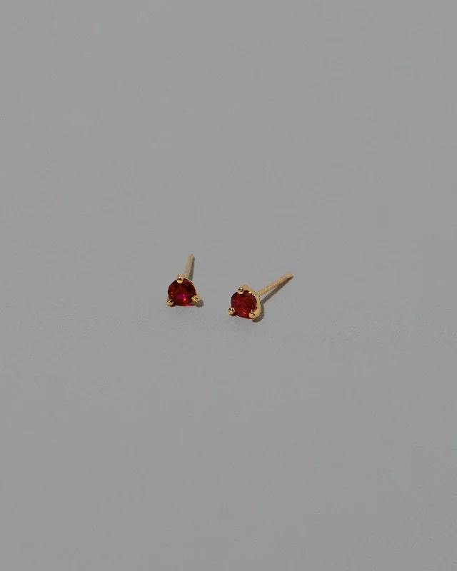 Martini Stud Earrings - Ruby