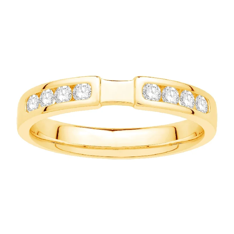 14K Yellow Gold Diamond Engagement Ring Semi Mount (1/4ctw)