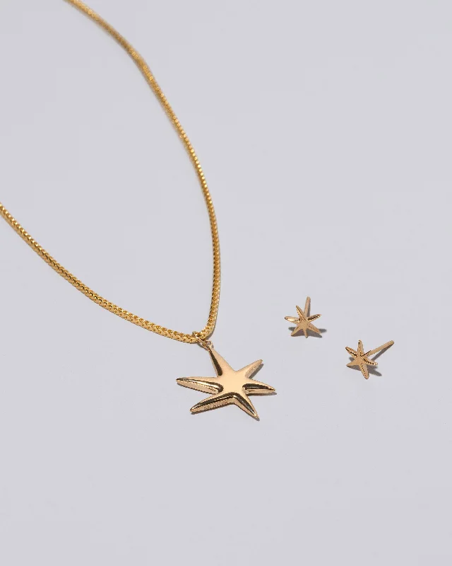 Necklace & Studs Set - Stars