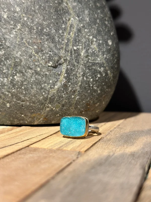 Rectangular Chrysocolla Drusy