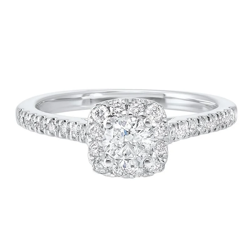 14KW C&C Split Prong Diamond Ring 3/4CT