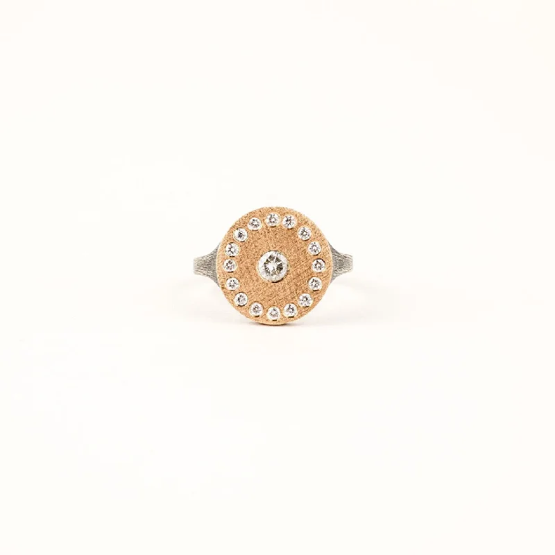 Ronde Lux Circle with Diamonds Rose Gold