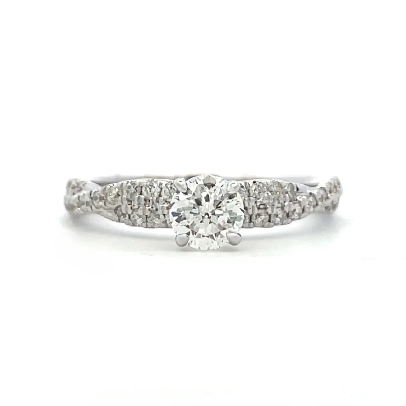 SallyK Collection Twisted Shank Engagement Ring