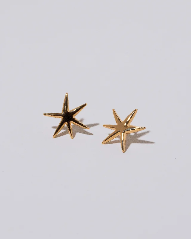 Verve Six Point Star Stud Earrings - Large