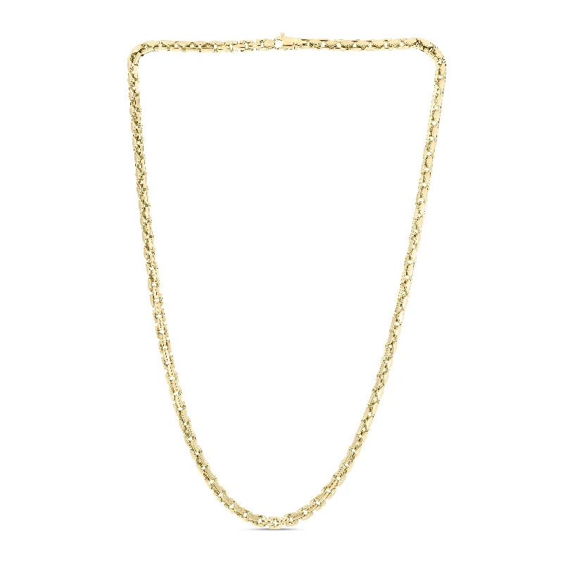 14K 5mm Mens Fancy Box Chain