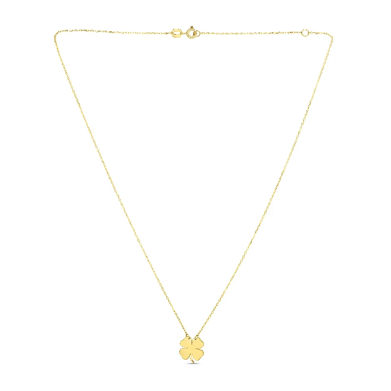 14K Gold Clover Necklace