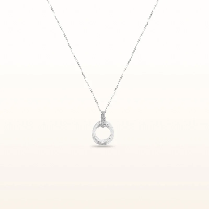 925 Sterling Silver Double Circle Pendant