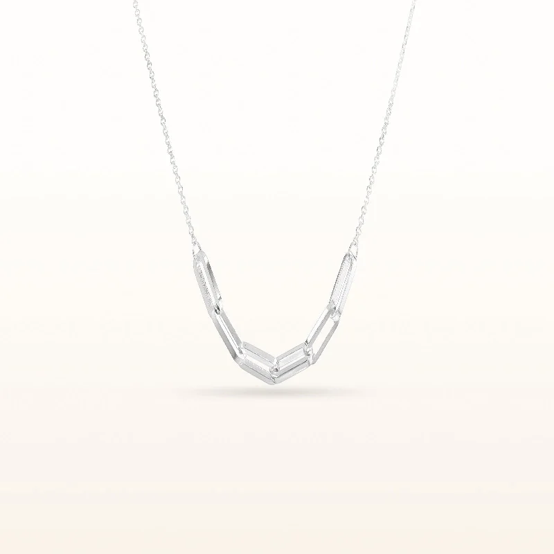 925 Sterling Silver Paperclip Necklace