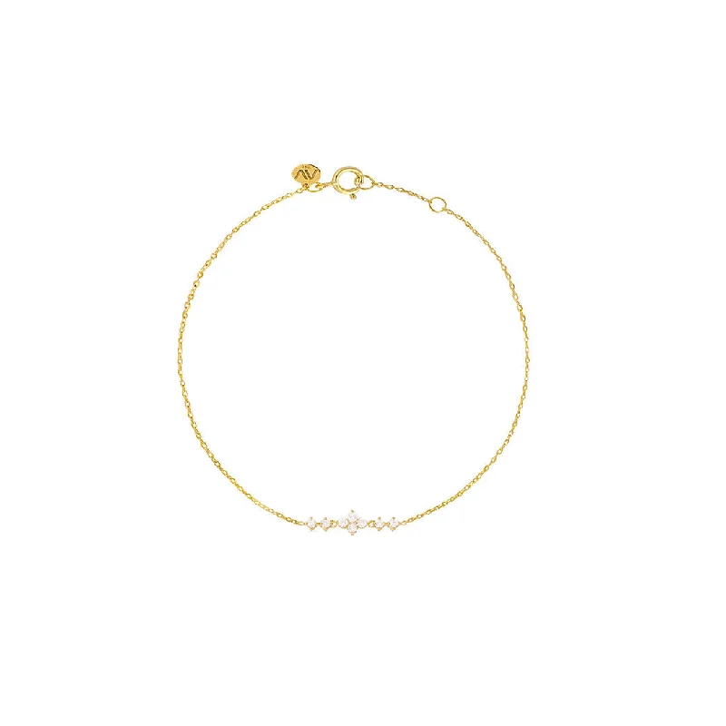 Enchanted to Meet You 18K Gold Bracelet w. Diamonds