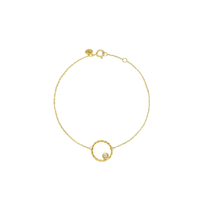 Shine Your Light 18K Gold Bracelet w. Diamond