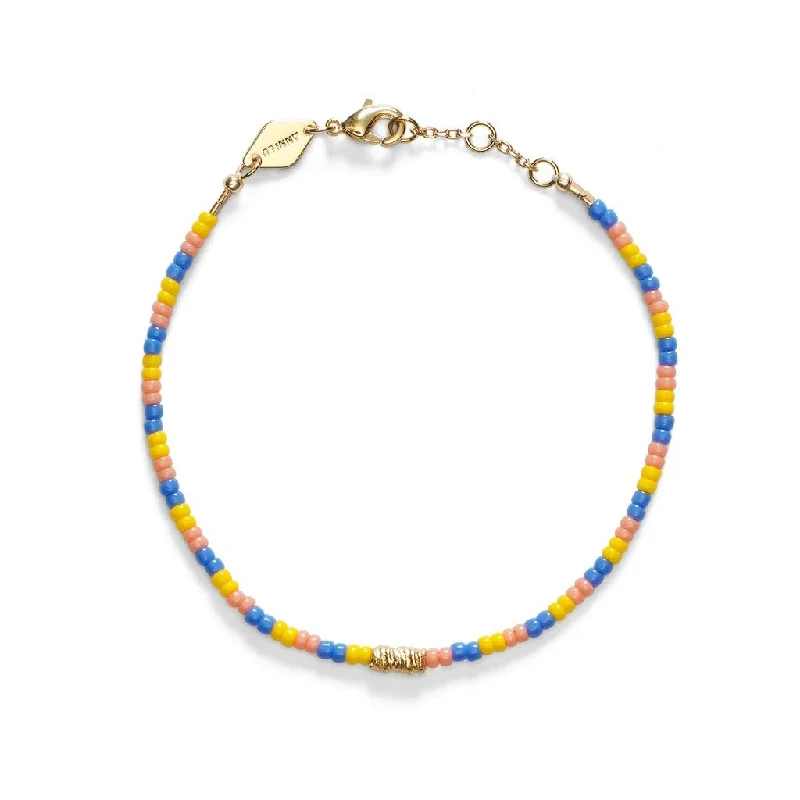 Paradiso Lemon Lobster Gold Plated Bracelet w. Beads