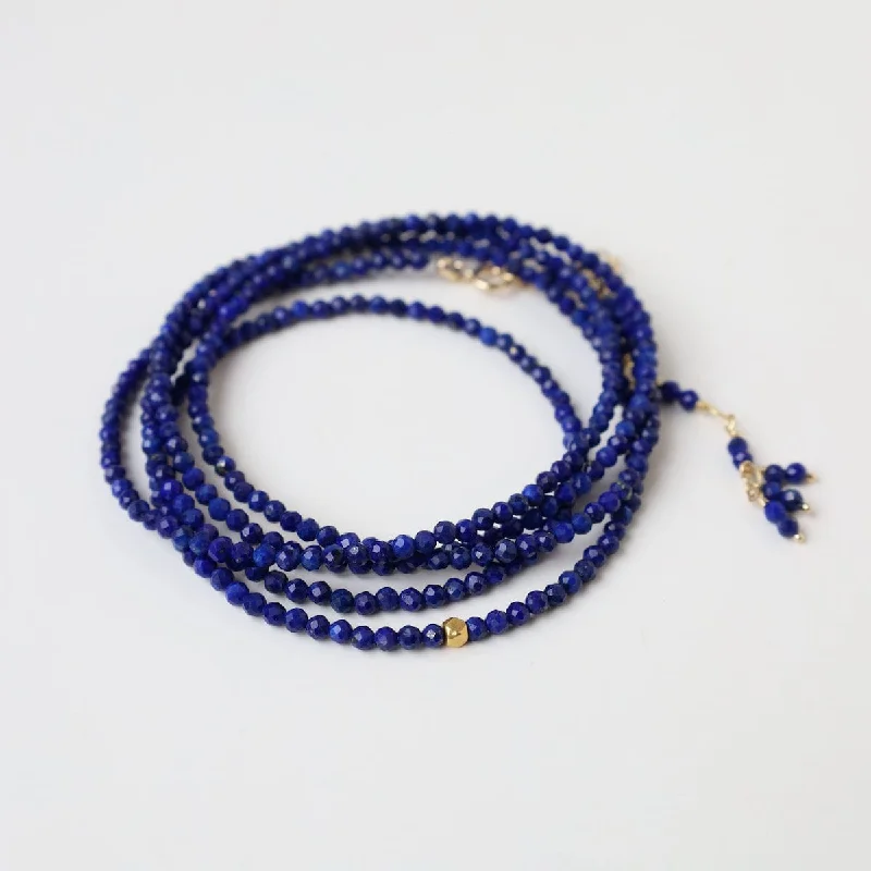 Lapis Wrap Bracelet & Necklace