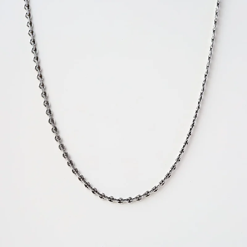 Oxidized Silver Bali Style Rolo Chain - 20"