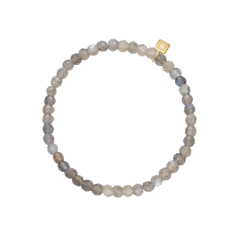 Unicorn Slip on 18K Gold Plated Bracelet w. Labradorite