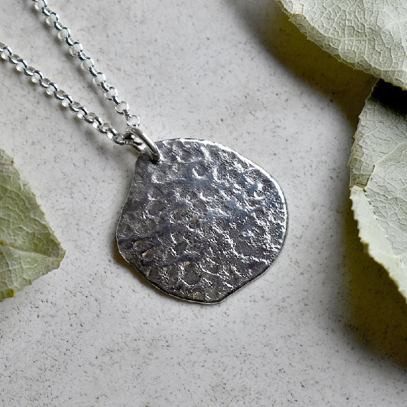 'Concrete' Patterned Pendant Necklace