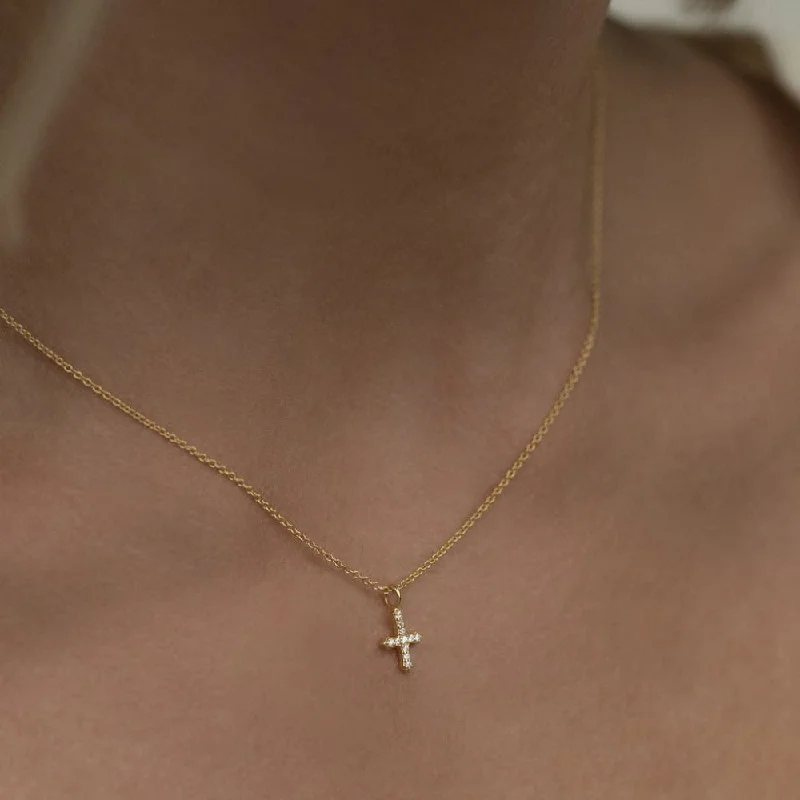 Cross Necklace - CZ