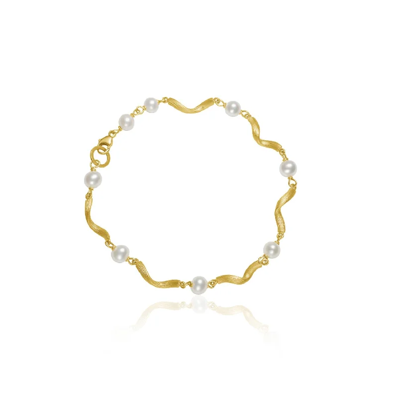 Vega Pearl 18K Gold Bracelet