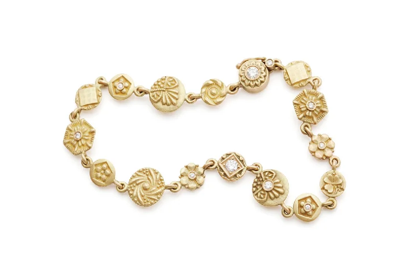 Liaisons 18K Gold Bracelet w. Diamonds