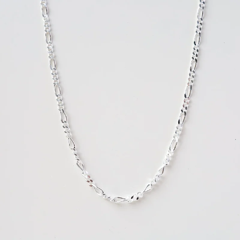 Sterling Silver Figaro Chain - 24"