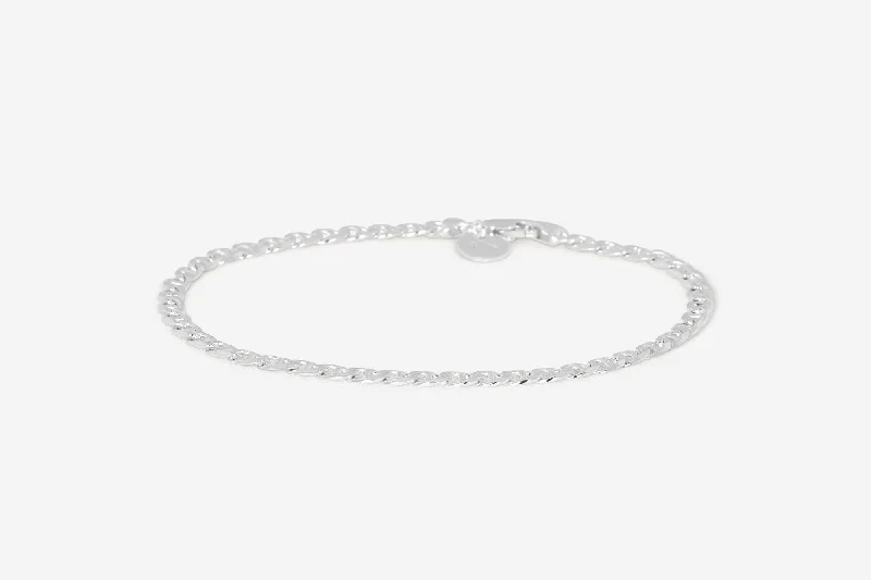 IX Curb Marina Silver Bracelet