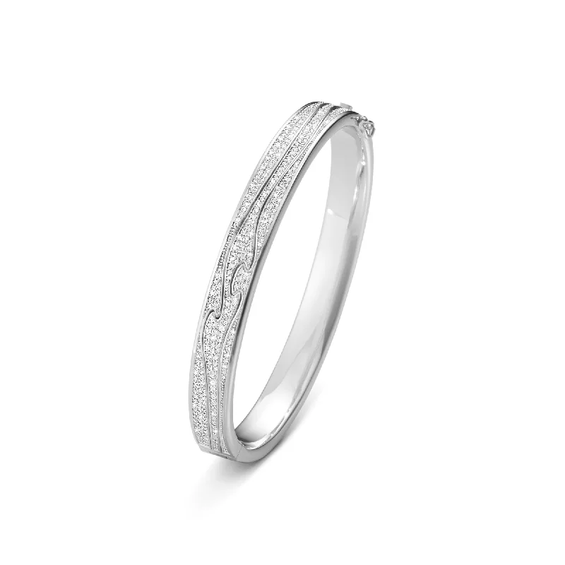 Fusion 18K White Gold Bangle w. Diamonds 2.06 ct