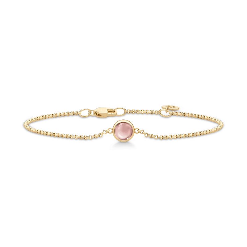 Primini Gold Plated Bracelet w. Dusty Rose Crystal