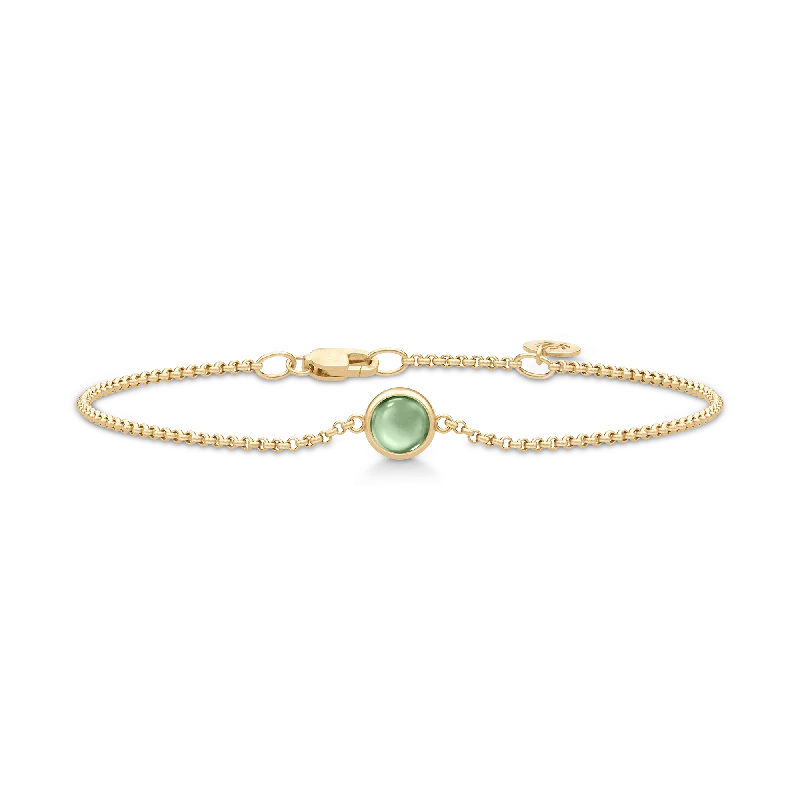 Primini Gold Plated Bracelet w. Green Amethyst