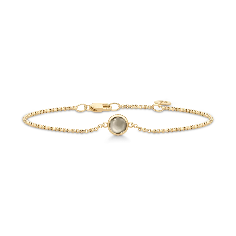 Primini Gold Plated Bracelet w. Smokey Crystal