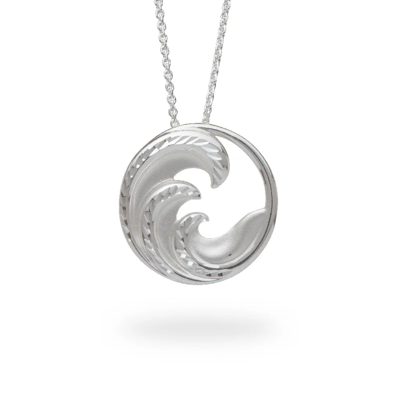 24" Adjustable Nalu Necklace in Sterling Silver - 24mm