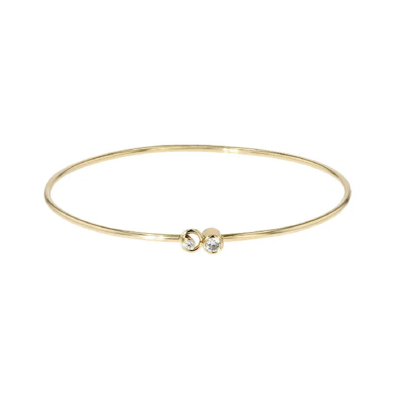 Lovely Sophie, small 14K Gold Bracelet w. Diamonds