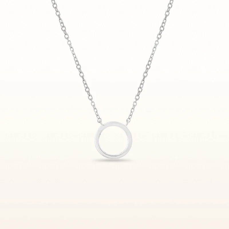 Petite Circle Pendant in 925 Sterling Silver