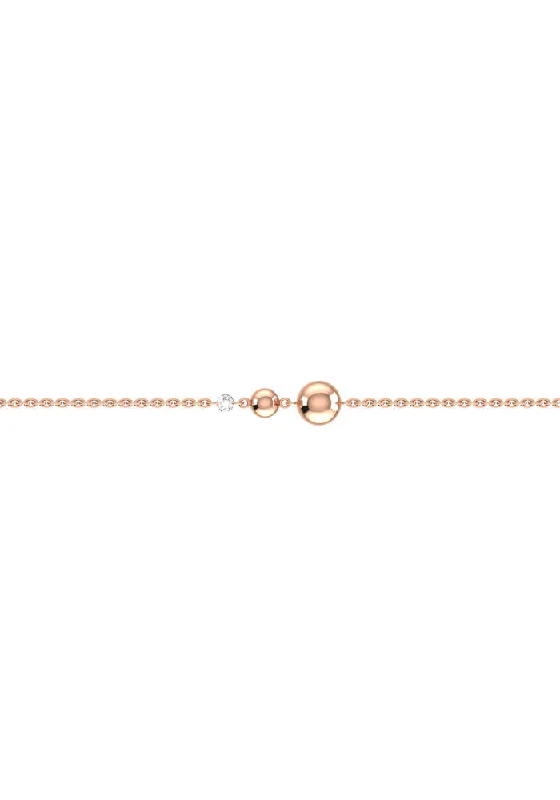 Degrade Nude 18K Rosegold Bracelet w. Lab-Grown Diamond