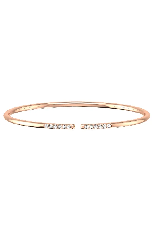 Line 18K Rose Gold Bracelet w. Lab-Grown Diamonds