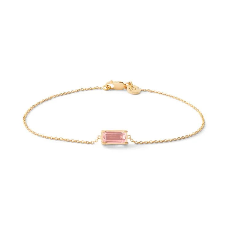 Nord Pink 18K Gold Bracelet w. Tourmaline & Diamond