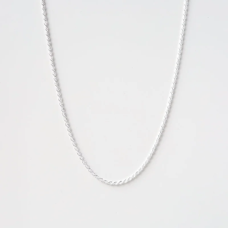 Sterling Silver Rope Chain - 20"